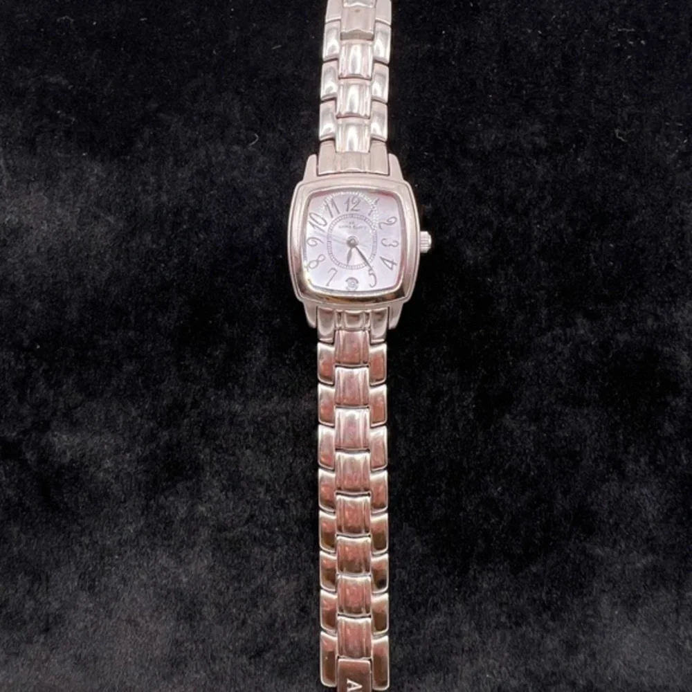 Anne Klein Silver Tone Bracelet Watch Date Display Needs Battery